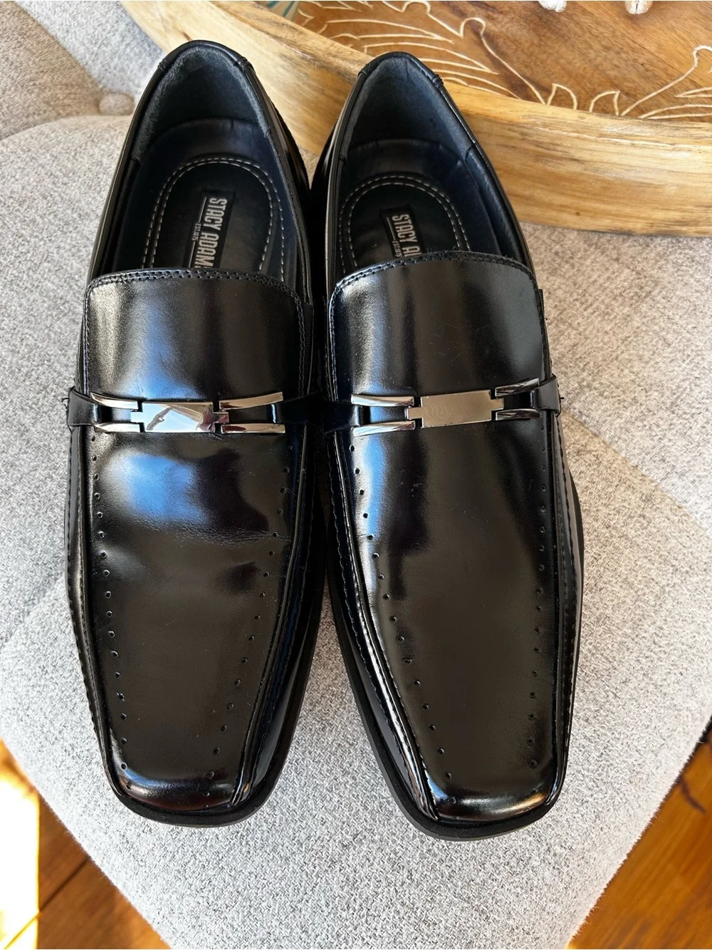 Stacy Adams Men’s Black Leather Dress Loafers – Size 8M - Picture 7 of 7